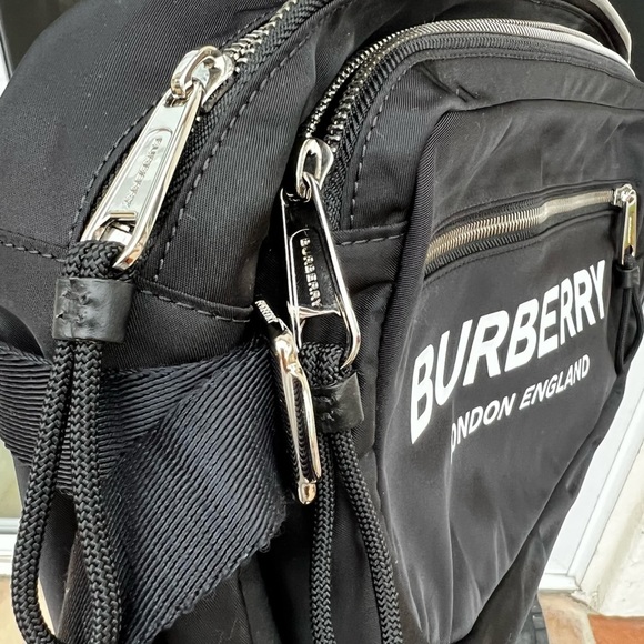 🎒BURBERRY black belt bum bag backpack largo logo sold out retail unisex - Picture 8 of 11